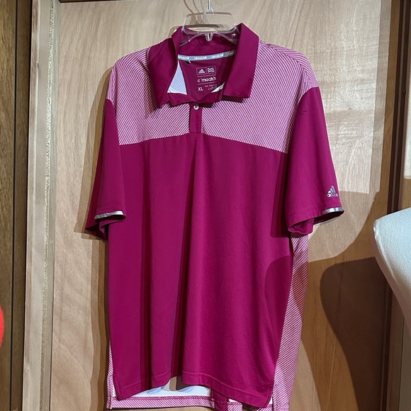 Adidas Men's Burgundy Polo golf Shirt - Picture 1 of 2